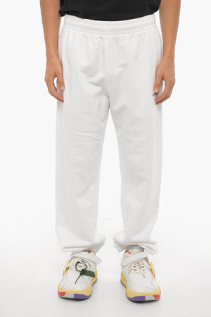 SEASONAL Joggers in Cotone Garzato con Dettagli a Contrasto