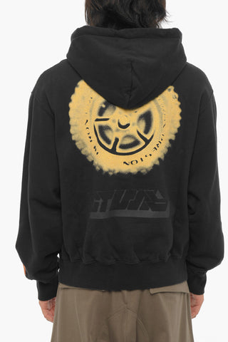 Felpa Hoodie in Cotone con Tasca a Toppa
