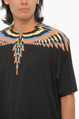 T-Shirt Girocollo OPTICAL WINGS in Cotone