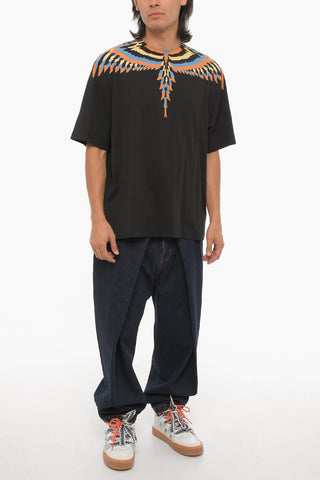 T-Shirt Girocollo OPTICAL WINGS in Cotone