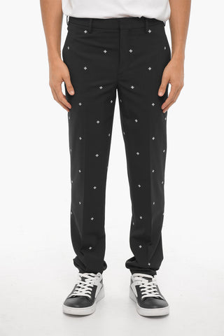 Slim-Fit Regular-Waist Trousers