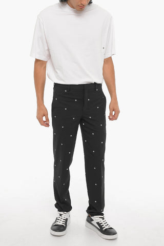 Slim-Fit Regular-Waist Trousers