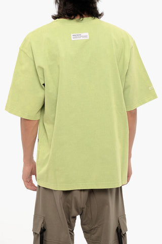 Solid Color Crew-neck T-Shirt with Contrasting Details