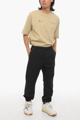 SEASONAL Cotton Casual Pants with Elastic Waistband
