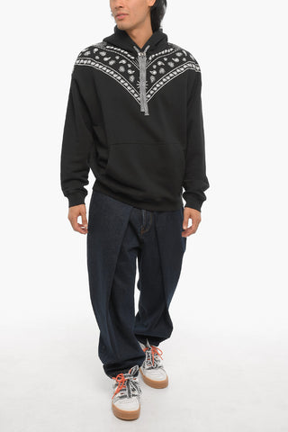 Hoodie with Bandana Print