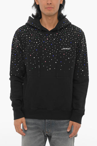 Brushed Cotton Hoodie With Jewels