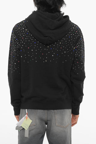 Brushed Cotton Hoodie With Jewels