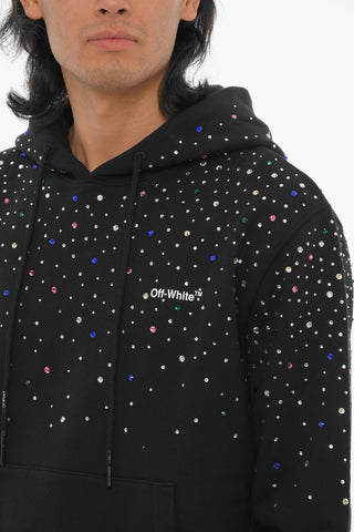 Brushed Cotton Hoodie With Jewels