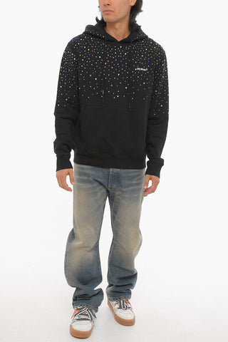 Brushed Cotton Hoodie With Jewels