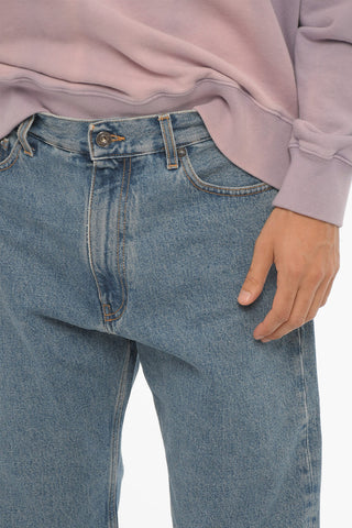 Jeans SKATE A Gamba Larga con Cucitura a Vista 21cm