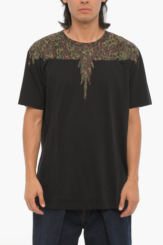 T-shirt Girocollo con Dettaglio Animalier