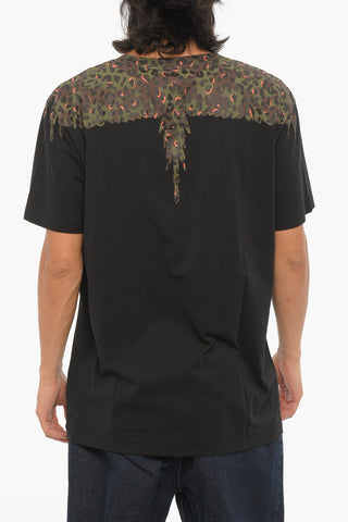 T-shirt Girocollo con Dettaglio Animalier
