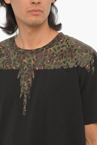 T-shirt Girocollo con Dettaglio Animalier
