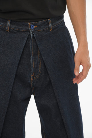 Regular-Fit Jeans with Pleats 17cm