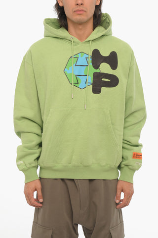 Brushed Cotton SPRAY GLOBE Hoodie