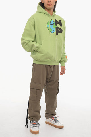 Brushed Cotton SPRAY GLOBE Hoodie