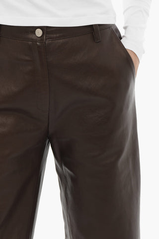Pantaloni A 4 Tasche in Pelle