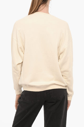 Felpa Girocollo Oversize Stampata sul Fronte