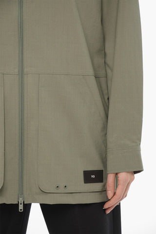 ADIDAS 체크 립스탑 윈드브레이커