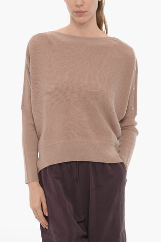 Maglia RAVEN in Lana e Cashmere con Scollo a Barca