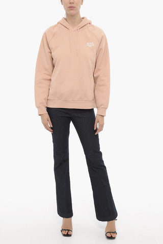 Fleeced Cotton Hoodie with Embroidered Logo