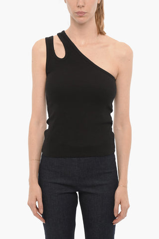 Ribbed Stretch Cotton TOYA One-Shoulder Top