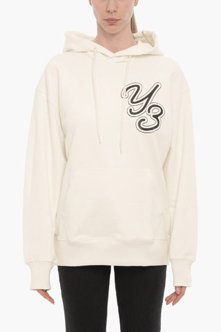 ADIDAS Felpa Hoodie in Cotone con Monogram in Rilievo