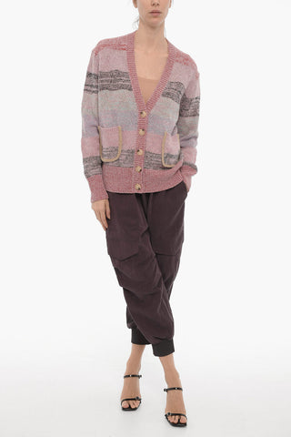 V-Neck Lurex Oversized Fit RENATO Cardigan