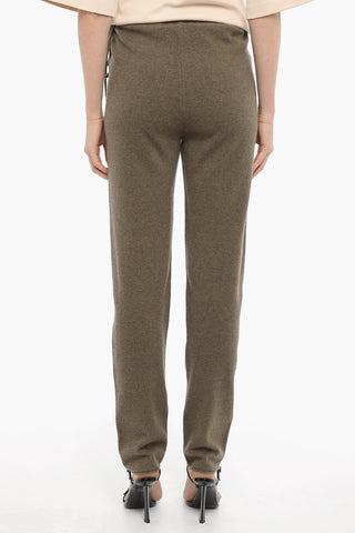 Cashmere Blend Pants with Elastic Waistband