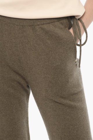 Cashmere Blend Pants with Elastic Waistband