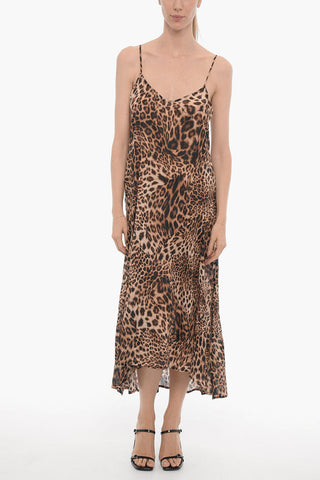 Animal Patterned Cotton ESSIE EVITA Dress with Side Slits