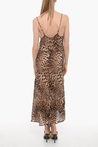 Animal Patterned Cotton ESSIE EVITA Dress with Side Slits