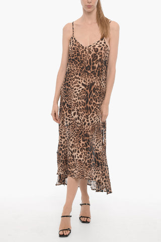 Animal Patterned Cotton ESSIE EVITA Dress with Side Slits