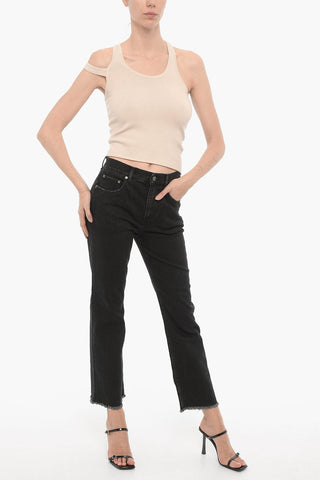 Cashmere Blend Tank Top with Cross Straps