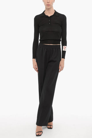 Solid Color BRITTANY Casual Pants with Drawstring Waist