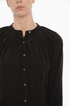Camicia HEZZY in Raso con Collo alla Coreana