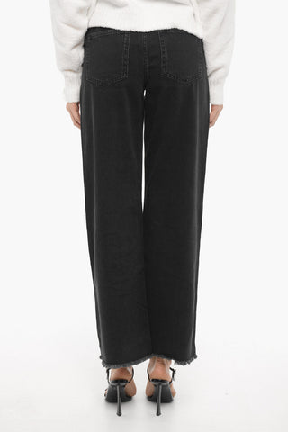 Wide Leg HAILEY Jeans with Frayed Hem 24cm