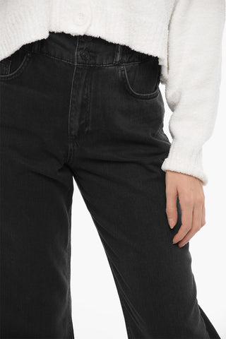 Wide Leg HAILEY Jeans with Frayed Hem 24cm