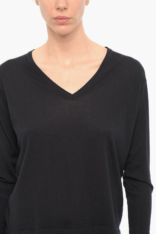 Merinos Wool  Lightweight V-Neck Sweater