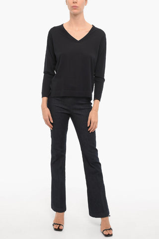 Merinos Wool  Lightweight V-Neck Sweater
