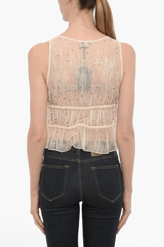 Sequined Mesh ROBYN Top