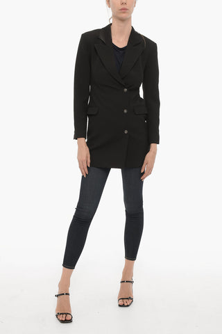 Double Breasted ERYKAH Blazer with Flap Pockets and Jewels Buttons