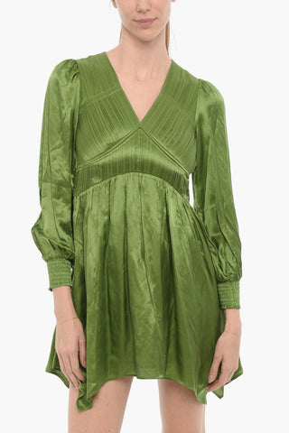 Abito ESTA Stile Impero in Satin con Arricciature
