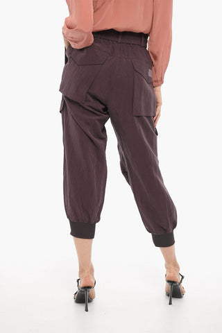 ADIDAS Wide Leg Cargo Pants with Elastic Waistband