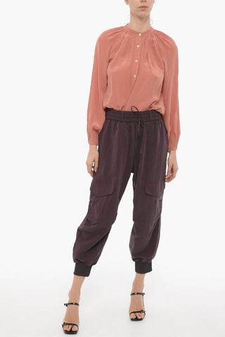 ADIDAS Wide Leg Cargo Pants with Elastic Waistband