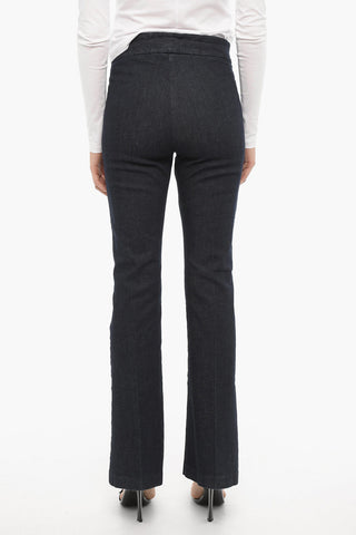 Solid Color BELLINI Bootcut Jeans with Elastic Waistband 27cm