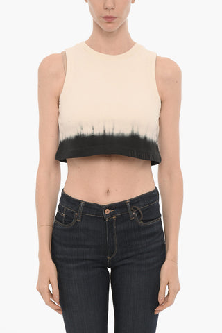 Tie-Dye Effect Brushed Cotton LILA Crop Top