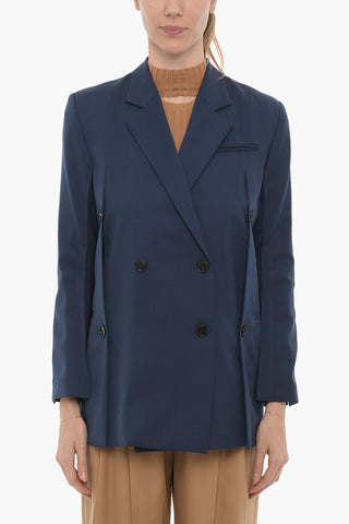 Wool BEATRICE Double-Breasted Blazer with Back Slit