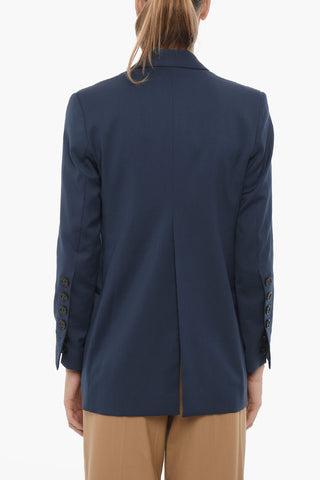 Wool BEATRICE Double-Breasted Blazer with Back Slit