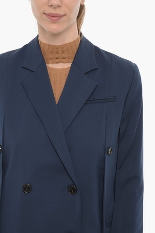 Wool BEATRICE Double-Breasted Blazer with Back Slit